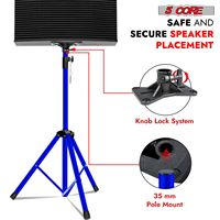 Support de Moniteur de Studio DJ Réglable Robuste en Acier Inoxydable HD BLU BAG 72 Pouces, Accessoires pour Haut-parleurs, Trépied, Sol, Modèle Bleu D0100HXJPET