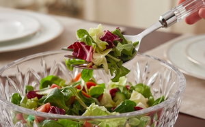 Crystal Handle Salad Server Set Stainless Steel <b>Mirror</b> Polish With Clear Crystal For Tableware Dining Home Cafe And Restaurant - Product Image 6