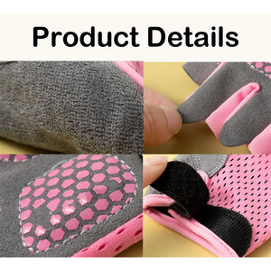 Gants de musculation unisexes pour enfants, en PU, légers, antidérapants, demi-doigts, pour sports de plein air, cyclisme, équitation, escalade, pêche - Product Image 4