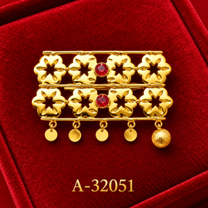MOLL JEWELLERS เข็มกลัดลายดอกไม้ประดับเพชรซิคอนชุบเงินโลหะผสมสังกะสีผู้หญิงเสื้อผ้าแต่งงานอุปกรณ์เสริม A-32048 - Product Image 4