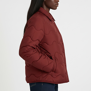 Chaqueta Corta Acolchada de Moda para Mujer, Prenda Exterior de Nailon Resistente, Chaqueta Larga Acolchada para Mujer, Repelente al Agua, Alta Densidad - Product Image 6