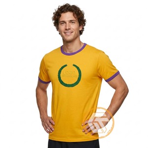 T-shirt personnalisé à col rond et manches courtes en jersey solide, avec transfert thermique, pour fraternité, haute qualité, 100 % coton, séchage rapide, respirant - Product Image 1