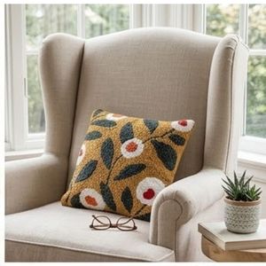 Best Selling Products Factory Outlets Tufted Floral <b>Throw</b> <b>Pillow</b> Square Bohemian Handcrafted Decorative Cushion Cover - Product Image 4