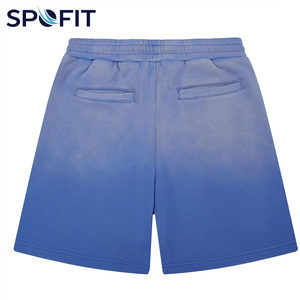 Shorts de survêtement streetwear personnalisés en coton délavé style French Terry avec logo imprimé pour garçon - Product Image 6