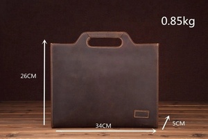 Maletín de Cuero de Alta Calidad para Negocios, Unisex, para Portátil, Color Marrón, Diseño Personalizado - Product Image 4