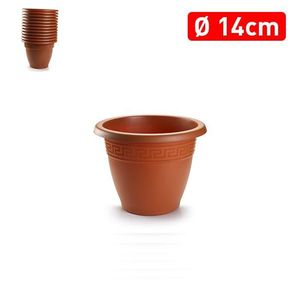 Maceta Redonda de Plástico de 14 cm, Macetas Redondas Elegantes para Uso en Interiores y Exteriores - Product Image 3