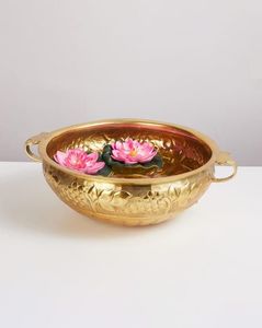 Handmade Metal Urli Bowl with Unique Texture for Artistic Home Decor and Gifting - Product Image 1