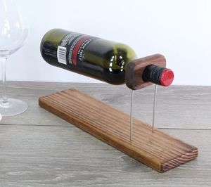 <b>Tabletop</b> Wooden Wine Rack For Stylish Bottle <b>Storage</b> In Kitchen Dining Room And Decorative Interior Spaces - Product Image 1