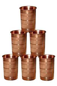 Copper Drinking Cups Set Of 2 Modern Straight Design Indoor Use Metal Finish - Product Image 3