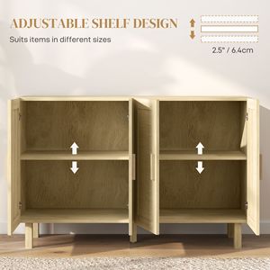 Credenza Artigianale con Ante in Rattan per Sale da Pranzo di Ville e Agriturismi - Product Image 5