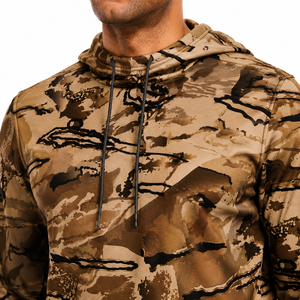 Sweat à capuche de performance camouflage désertique premium |   Pull léger pour la chasse et la pêche avec option de logo personnalisé - Product Image 4