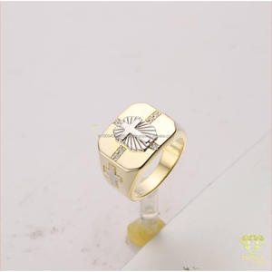 Anillo de Plata 925 de Primera Calidad con Diamante Cultivado en Laboratorio para Hombre, con Diseño Moderno con Acentos de Piedras, para Revendedores de Joyería al por Mayor - Product Image 2