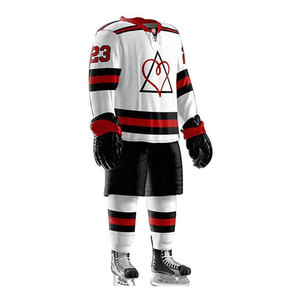 Ensembles d'uniformes de hockey sur glace personnalisés avec nom et numéro d'équipe personnalisés, maillots vierges, prix de gros, vêtements d'équipe en gros - Product Image 2