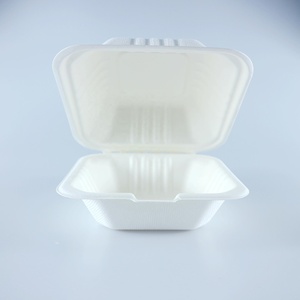 Dùng một lần phân hủy sinh học 6 "Burger vỏ sò hộp thức ăn nhanh container cho sinh thái thân thiện takeout bao bì làm mía bã mía - Product Image 6