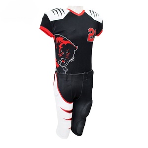 Conjunto de Uniforme de Fútbol Americano de los Panthers, Camiseta sin Mangas con Cuello en V, Malla Sublimada, Absorbe la Humedad, Ajustada, para Hombre Adulto - Product Image 4