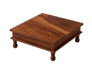 Handcrafted Solid Wood Pooja Chowki | Traditional Indian Bajot Idol <b>Stand</b> | Jodhpur Export - Product Image 1