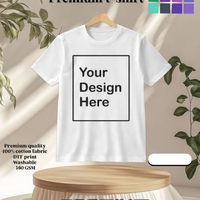 T-shirt personnalisé 100% coton respirant, tee-shirt imprimé à manches courtes, col rond, vêtements décontractés pour hommes, impression numérique, lavable