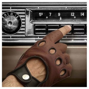 Pakistan-Made Breathable Washable Winter Leather Dressing <b>Gloves</b> Plain <b>Touch</b> <b>Screen</b> Capability Hot Sale Daily Casual for Outdoor - Product Image 2