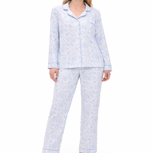 Conjunto de pijama de color personalizado para mujer, de manga larga, con botones, ropa de dormir cómoda, traje de dormir con ajuste cómodo para mujer - Product Image 2