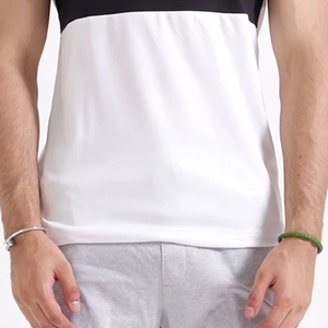 เสื้อยืดแขนสั้นผู้ชาย คอโอ แห้งเร็ว สปอร์ต ทรงเข้ารูป สีขาว ดำ เทา - Product Image 4