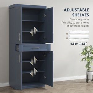 Mobile da Cucina in Legno Massello Stile Moderno, Armadio Multifunzionale con Pannelli in Compensato e Melamina, Arredamento per Soggiorno - Product Image 4