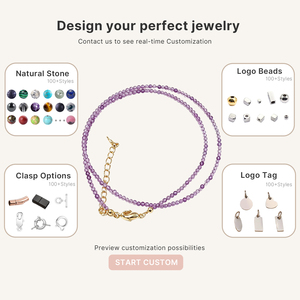 Collier Aquamarine Facetté 3mm, Ras-de-cou Délicat en Pierres Naturelles, Collier de Guérison en Cristal pour Femme, Petit MOQ, Vente en Gros, Personnalisé - Product Image 4