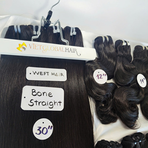 Extensiones de Cabello Virgen Vietnamita de Alta Calidad, Ondulado Natural, Doble Trama a Máquina, Varios Estilos, Doble Extracción - Product Image 3