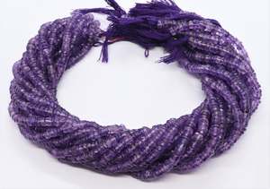 Cuentas lisas de amatista africana natural de 5-6 mm, forma de llanta, color púrpura, 13 pulgadas, cuentas de amatista para joyería. - Product Image 5