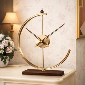 High End Copper <b>Table</b> <b>Clock</b> Perfect For Workspace Decor Gifting Purpose And Elegant <b>Table</b> Top Decoration Wholesale From India - Product Image 5