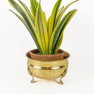 Macetero Decorativo de Metal para Balcón, Diseño Elegante para Jardín, Crea una Hermosa Exhibición de Plantas con Acabado Dorado Duradero - Product Image 1
