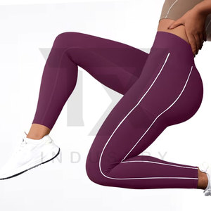 Best Quality Women High Waist Soft Stretchy <b>Leggings</b> Solid Color Fashionable Women <b>Legging</b> <b>With</b> <b>Pocket</b> for Sale - Product Image 3