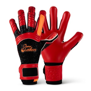 Gants de gardien de but de football professionnels pour adultes et enfants, rouge et noir, antidérapants et respirants - Product Image 1
