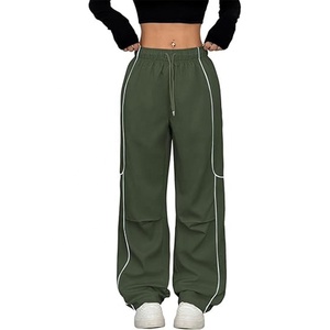 Pantalones Cortavientos de Pierna Recta y Corte Regular para Mujer, Personalizados por Primefield Enterprises, Tela Oxford, Cierre con Cordón, Ligeros - Product Image 1
