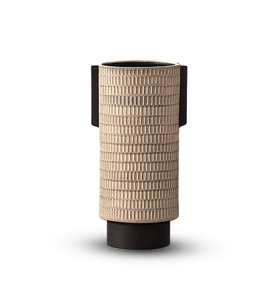 Vase de table en céramique Art Déco minimaliste, finition mate texturée, hauteur 8-16 pouces, durable, fait main, écologique, mariage, Pâques - Product Image 4