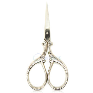 Best Quality Silver Scroll Embroidery <b>Scissors</b> Sharp Stainless Steel Blades for <b>Sewing</b> Craft Beauty & Tailoring - Product Image 4