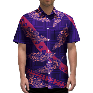 Chemise de golf décontractée pour homme en coton tricoté 100 % à manches courtes avec imprimé floral tropical, options grandes tailles pour l'été - Product Image 3