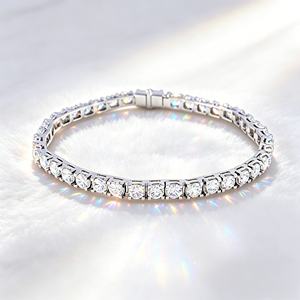 Marquise Moissanite Diamond 925 Silver <b>Bracelet</b> Tennis <b>Bangle</b> for Women Luxury Jewelry Gift Wedding Party - Product Image 3