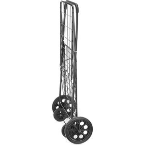 Carrello della spesa pieghevole extra large con ruote, capacità 45 kg, telaio in acciaio, maniglia in schiuma, carrello multiuso per la spesa - Product Image 5