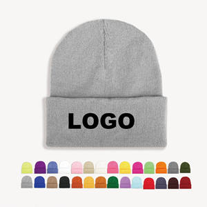 65 Colors Available Custom Logo Embroidery Winter Knit Hat Beanie Unisex Soft Thermal Knitted Skull <b>Cap</b> for <b>Men</b> and Women - Product Image 2