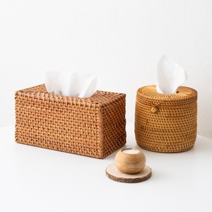 Tissue <b>Storage</b> Holder Cover Cases for Car Kitchen Home <b>Paper</b> Roll Rattan <b>Box</b> Holders Premium Quality - Product Image 6