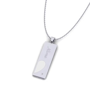 Colgante de lujo con letra, moissanita + plata 925 con cristal, amuleto de joyería de moda unisex para regalo. - Product Image 3