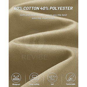 Veste d'hiver en coton 100% de haute qualité, tricotée, avec logo sur le devant, écologique, respirante, REVIBE INDUSTRY, veste décontractée pour homme, personnalisable - Product Image 5