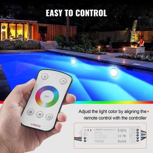 120V <b>AC</b> LED Pool Light 10in RGBW Color Changing 40W <b>Portable</b> Inground Swimming Pool Spa Light 100 FT Underwater Cord Remote - Product Image 3
