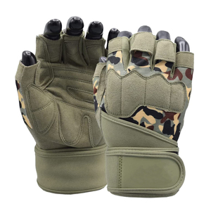 Gants de musculation en gros pour hommes, motif camouflage, avec sangle de poignet réglable, respirants, pour l'entraînement fitness - Product Image 1