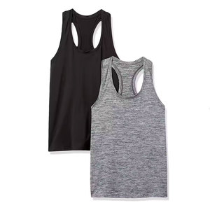 Women's Solid Color Racerback Tank <b>Tops</b> Quick Dry Knitted Polyester Sporty Style Scoop Neck Regular Length - Product Image 6