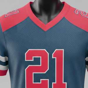 Maillot de football américain court 100 % polyester respirant, sur mesure, avec logo personnalisé, meilleur design, vente en gros, pas cher, vierge - Product Image 4