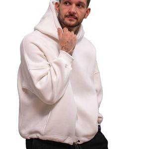 Sweat-shirts à capuche oversize pour hommes, style boxy, avec poche avant, matière épaisse, streetwear décontracté, sweats-shirts personnalisés OEM - Product Image 3