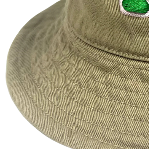 AKA Khaki Bucket <b>Hat</b> Green Embroidered Cotton <b>Sun</b> <b>Hat</b> Casual Outdoor Fishing Beach Travel Wide Brim Cap for Women <b>Men</b> - Product Image 4