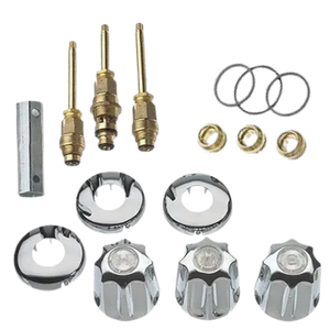 RKB0018 Brass Bathtub <b>Shower</b> 3-Handle Wall-Mounted Bathroom Remodel/Rebuild Trim Kit Gerber Faucets | Contemporary Knob Handle - Product Image 1