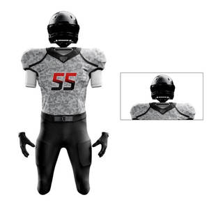 Uniforme de Fútbol Americano Personalizado de Alta Calidad 2026, Uniforme para Adultos de Dos Tonos con Mangas Cortas y Diseño de Equipo Sublimado - Product Image 3